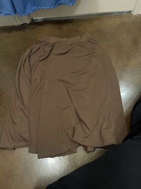 Women's Brown Flared Skirt